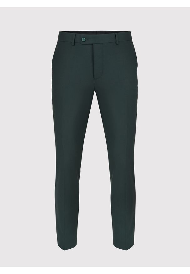 Pako Lorente - PAKO LORENTE – Zielone eleganckie spodnie męskie. Kolor: zielony. Styl: elegancki