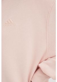 adidas Performance sukienka HU0303 kolor różowy midi oversize. Kolor: różowy. Materiał: poliester, dzianina. Wzór: gładki. Typ sukienki: oversize. Długość: midi