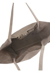 Kazar - Duża zamszowa torebka na ramię o luźnym kroju. Wzór: aplikacja. Materiał: zamszowe. Styl: casual. Rodzaj torebki: na ramię #2