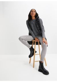 bonprix - Sweter melanżowy z okrągłym dekoltem. Kolor: szary. Materiał: dzianina. Wzór: melanż #3