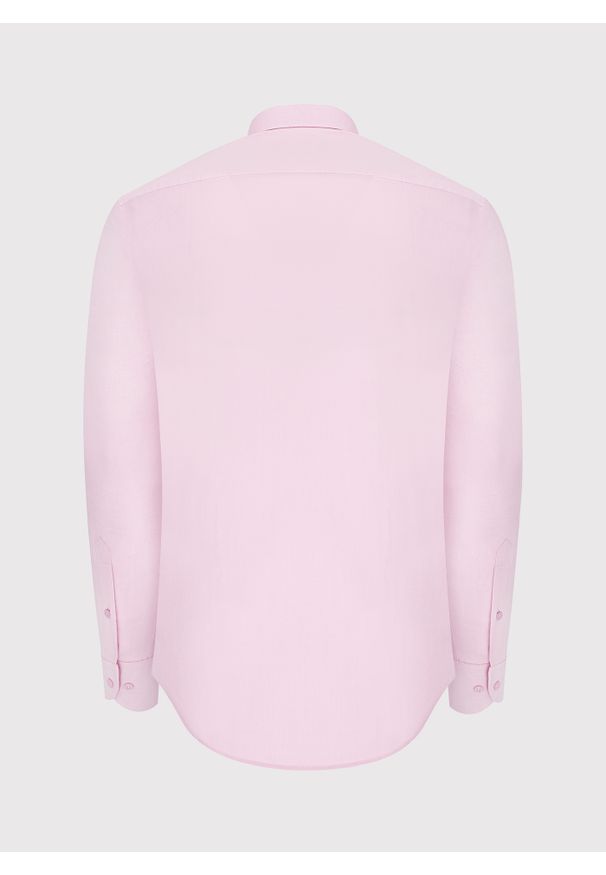 Pako Lorente - PAKO LORENTE – Koszula męska z długim rękawem w kolorze różowym. Typ kołnierza: kołnierzyk włoski. Kolor: różowy. Materiał: bawełna. Długość rękawa: długi rękaw. Długość: długie. Wzór: gładki. Styl: elegancki