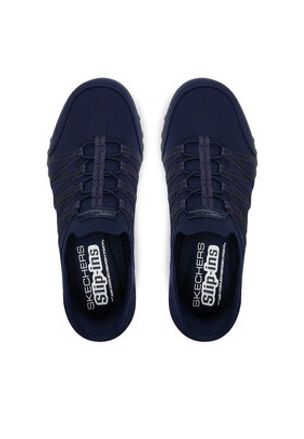 skechers - Skechers Sneakersy Skechers Slip-ins: Breathe Easy - Roll With Me Granatowy. Kolor: niebieski. Materiał: materiał
