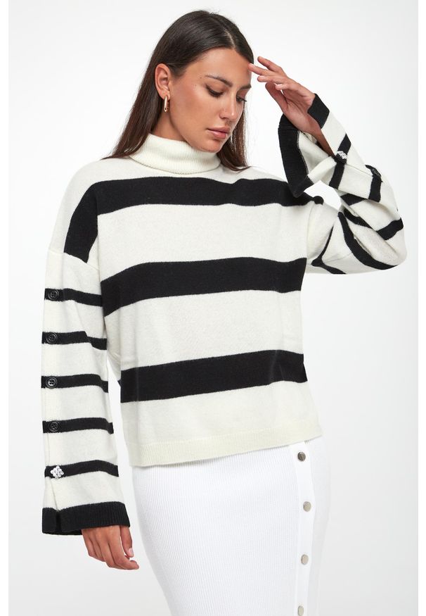 Liu Jo - Golf damski wełniany LIU JO. Typ kołnierza: golf. Materiał: wełna