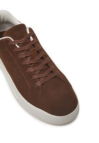 TOMMY HILFIGER - Tommy Hilfiger Sneakersy Court FM0FM05459 Brązowy. Kolor: brązowy. Materiał: skóra, zamsz #6