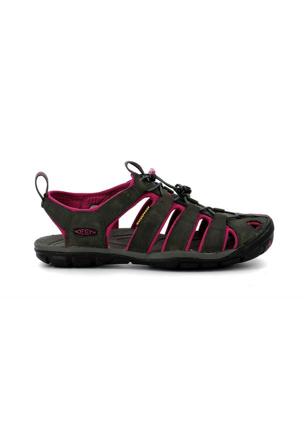 keen - Buty do chodzenia damskie Keen Clearwater Leather Cnx. Zapięcie: rzepy. Kolor: żółty, wielokolorowy, niebieski. Materiał: tkanina, materiał, skóra, syntetyk. Sport: turystyka piesza