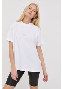 Young Poets Society t-shirt bawełniany kolor biały. Kolor: biały. Materiał: bawełna. Długość rękawa: krótki rękaw. Długość: krótkie