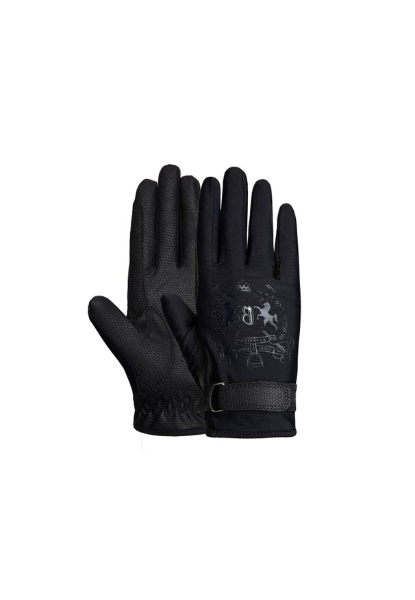 B VERTIGO - Damskie rękawiczki jeździeckie z nadrukowanym logo B Vertigo Laia. Kolor: czarny. Sport: jeździectwo