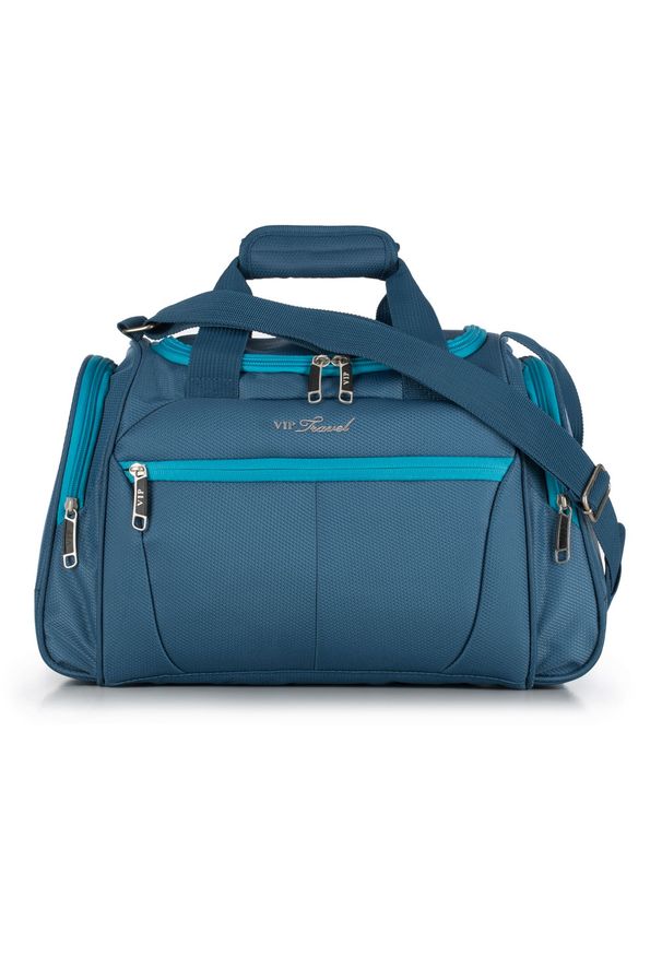 Wittchen - Mała miękka torba podróżna dwukolorowa. Kolor: niebieski. Materiał: poliester