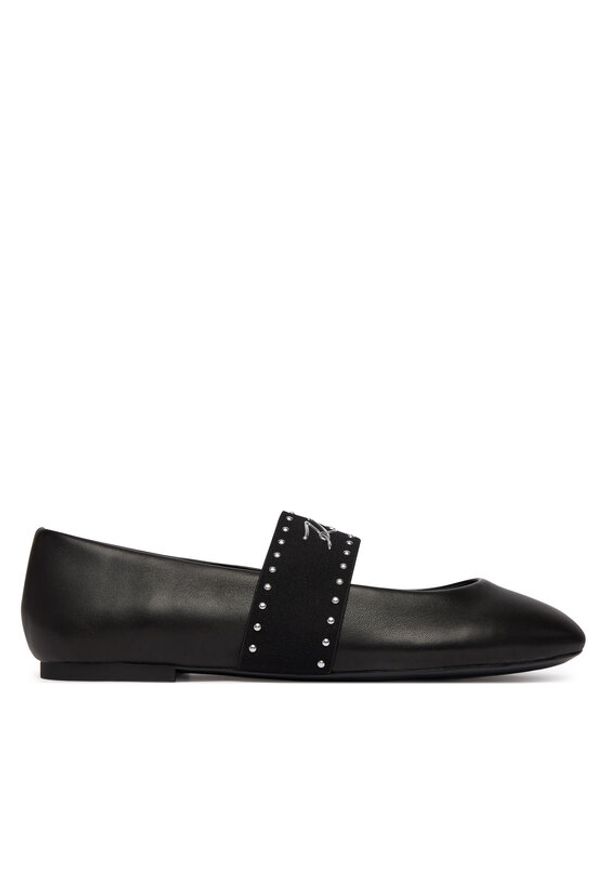 Karl Lagerfeld - KARL LAGERFELD Baleriny Karo KL40126A Czarny. Kolor: czarny. Materiał: skóra