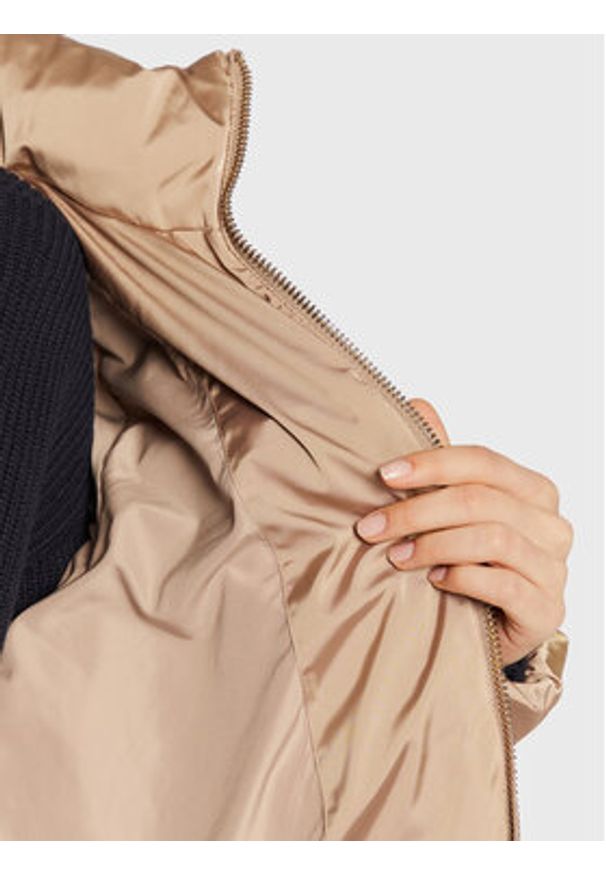 TOMMY HILFIGER - Tommy Hilfiger Kurtka puchowa Sateen WW0WW36062 Beżowy Regular Fit. Kolor: beżowy. Materiał: syntetyk, puch