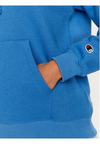 Champion Bluza Hooded Sweatshirt 116677 Niebieski Custom Fit. Kolor: niebieski. Materiał: bawełna, syntetyk #5