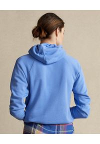 Ralph Lauren - RALPH LAUREN - Niebieska bluza z kapturem Relaxed Fit. Typ kołnierza: kaptur. Kolor: niebieski. Materiał: bawełna. Wzór: haft #5