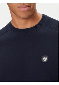 BOSS Sweter C-Illian 50543136 Granatowy Regular Fit. Kolor: niebieski. Materiał: bawełna