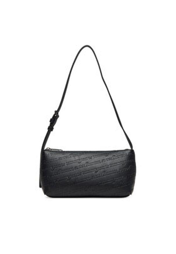 Tommy Jeans Torebka Tjw Must Aop Shoulder Bag AW0AW17867 Czarny. Kolor: czarny. Materiał: skórzane