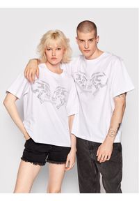 Mindout T-Shirt Unisex Rage Biały Oversize. Kolor: biały. Materiał: bawełna