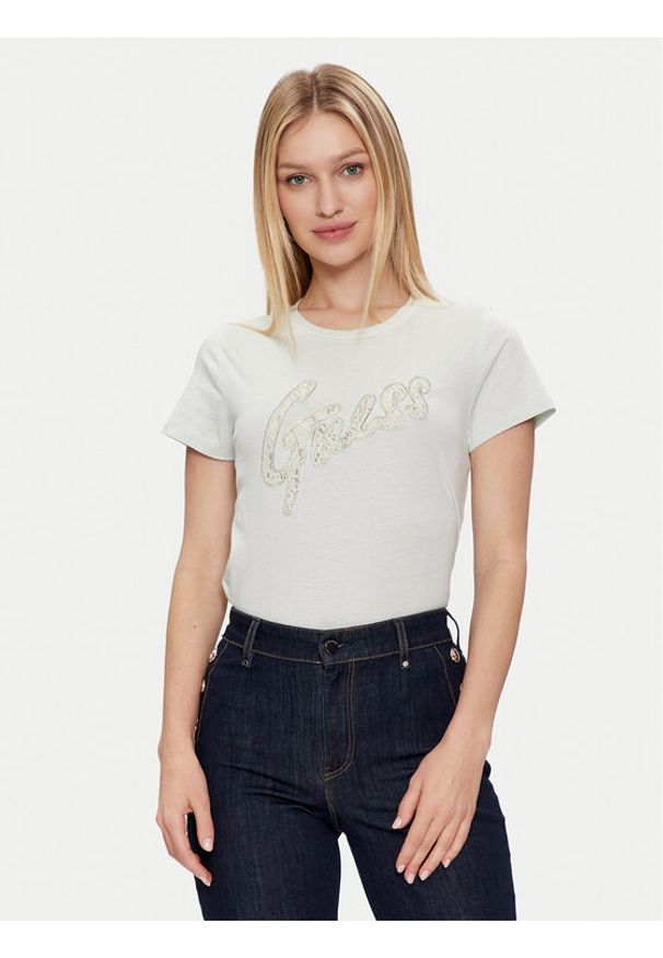 Guess T-Shirt W4RI25 K9RM1 Szary Regular Fit. Kolor: szary. Materiał: bawełna
