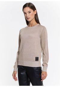 Sweter damski Armani Exchange (6KYM1H YMT7Z 1672). Kolor: beżowy. Materiał: materiał. Styl: sportowy