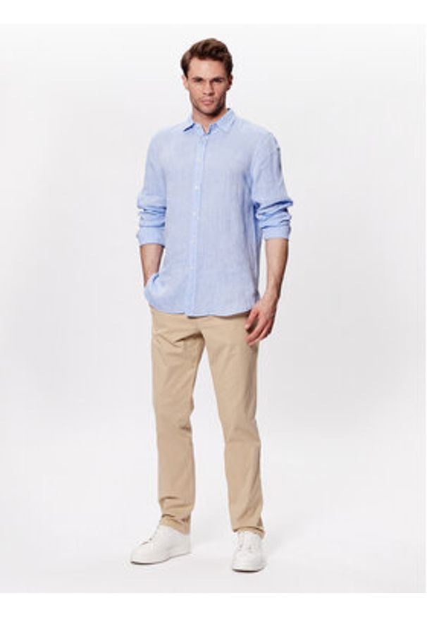 United Colors of Benetton - United Colors Of Benetton Spodnie materiałowe 4DKH55I18 Beżowy Slim Fit. Kolor: beżowy. Materiał: bawełna, sztruks