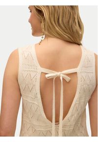 Vero Moda Sukienka letnia Bali 10302925 Écru Regular Fit. Materiał: bawełna. Sezon: lato