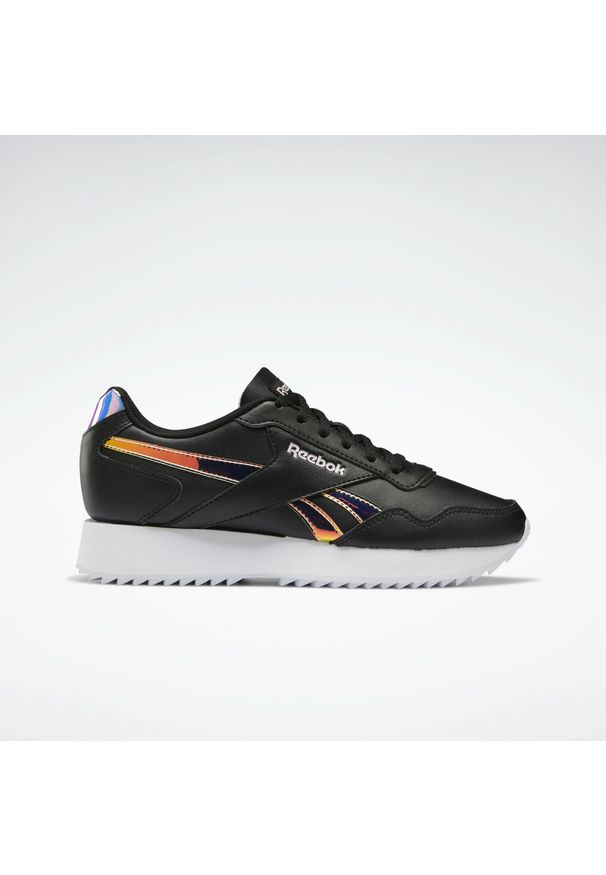 Obuwie Sportowe Damskie Reebok Royal Glide Ripple Double W Czarny. Zapięcie: sznurówki. Kolor: biały, czarny, różowy, wielokolorowy. Materiał: skóra, guma, tkanina. Szerokość cholewki: normalna. Model: Reebok Royal. Sport: turystyka piesza