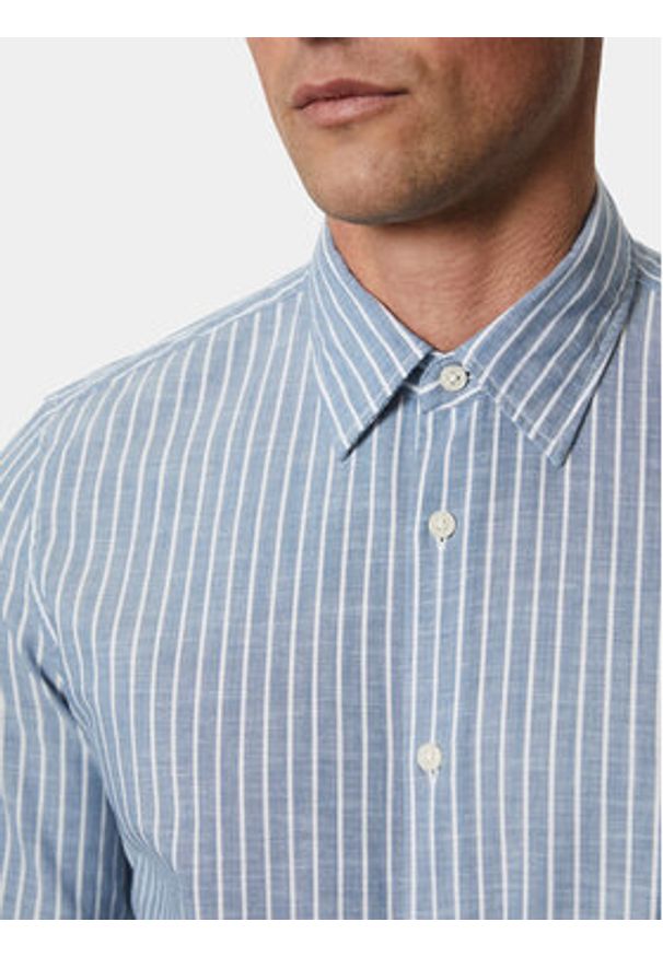 Marc O'Polo Koszula 421 7210 42358 Niebieski Slim Fit. Typ kołnierza: polo. Kolor: niebieski. Materiał: bawełna