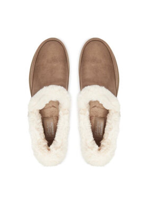 skechers - Skechers Kapcie Cozy Escape 168114/TPE Szary. Kolor: szary. Materiał: skóra