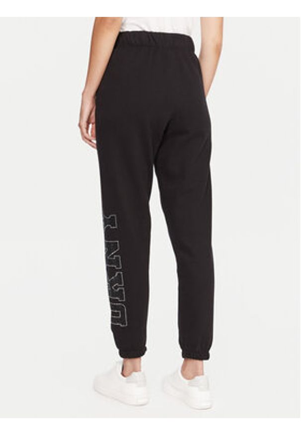 DKNY Sport Spodnie dresowe DP5P3737 Czarny Regular Fit. Kolor: czarny. Materiał: syntetyk