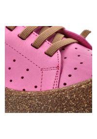 Ravini - Półbuty damskie Revini, ze skóry naturalnej licowej ażurowa cholewka sznurowanie wygodna podeszwa casual, różowe, 1301-1. Okazja: na co dzień. Zapięcie: sznurówki. Kolor: różowy. Materiał: skóra. Szerokość cholewki: normalna. Wzór: ażurowy. Styl: casual #6