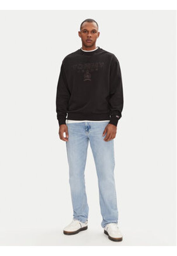 Tommy Jeans Bluza Varsity DM0DM20827 Czarny Relaxed Fit. Kolor: czarny. Materiał: bawełna