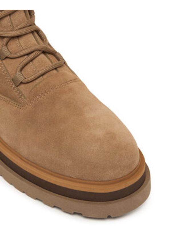 TwinSet - TWINSET Trzewiki 252TGT050 Brązowy. Kolor: brązowy. Materiał: skóra, zamsz