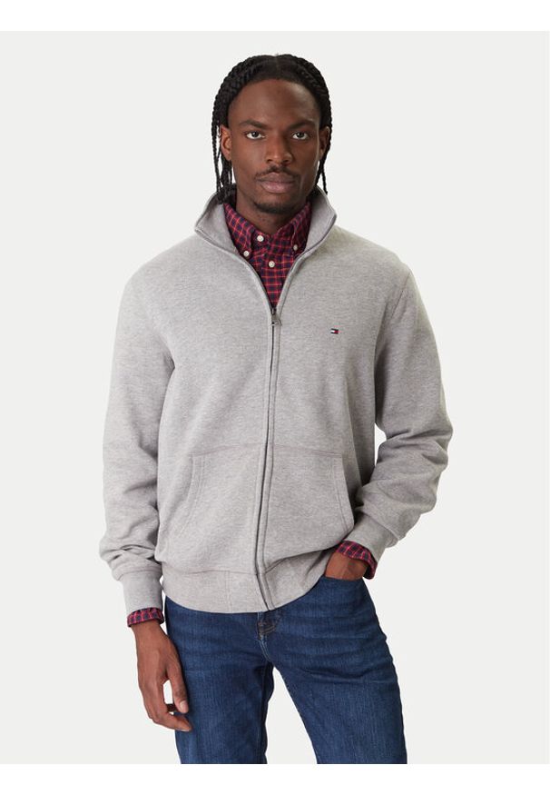 TOMMY HILFIGER - Tommy Hilfiger Bluza Essential MW0MW41759 Szary Regular Fit. Kolor: szary. Materiał: bawełna, syntetyk