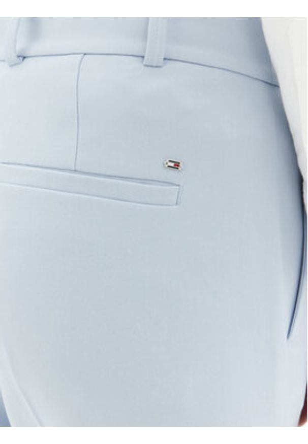 TOMMY HILFIGER - Tommy Hilfiger Spodnie materiałowe Core WW0WW39723 Błękitny Straight Fit. Kolor: niebieski. Materiał: wiskoza