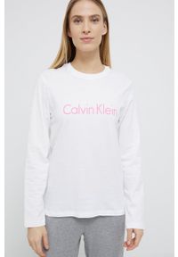 Calvin Klein Underwear Longsleeve piżamowy bawełniany kolor biały. Kolor: biały. Materiał: bawełna. Długość: długie. Wzór: nadruk #4