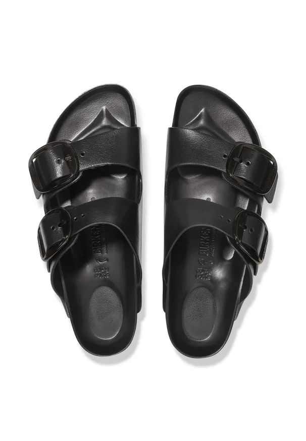 Birkenstock - BIRKENSTOCK Arizona Big Buckle EVA Black Klapki damskie. Okazja: na co dzień, na plażę, na spacer. Kolor: czarny. Materiał: materiał. Wzór: jednolity, motyw zwierzęcy. Sezon: lato. Styl: casual, elegancki