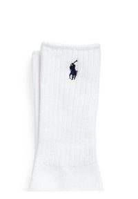 Polo Ralph Lauren Skarpety wysokie damskie 455846847003 Biały. Kolor: biały. Materiał: materiał