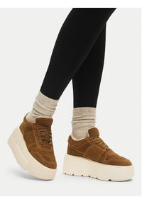 Badura Sneakersy CASI-01W1-006 Brązowy. Kolor: brązowy. Materiał: zamsz, skóra #5