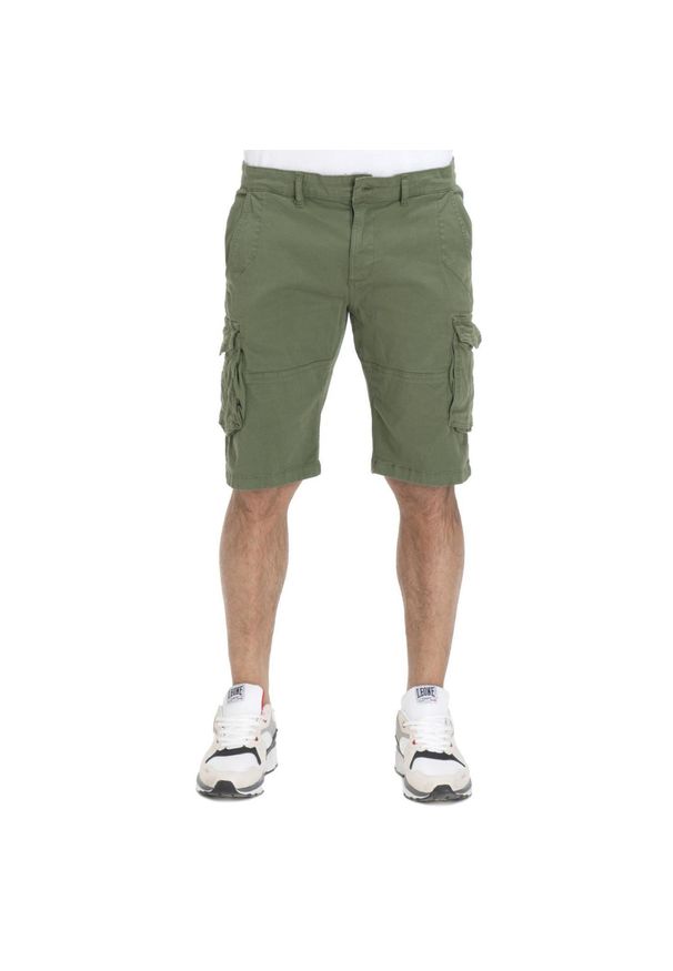 LEONE 1947 APPAREL - Męskie szorty bojówki w kolorze Earth Tones. Kolor: zielony. Materiał: tkanina. Długość: krótkie. Sezon: lato