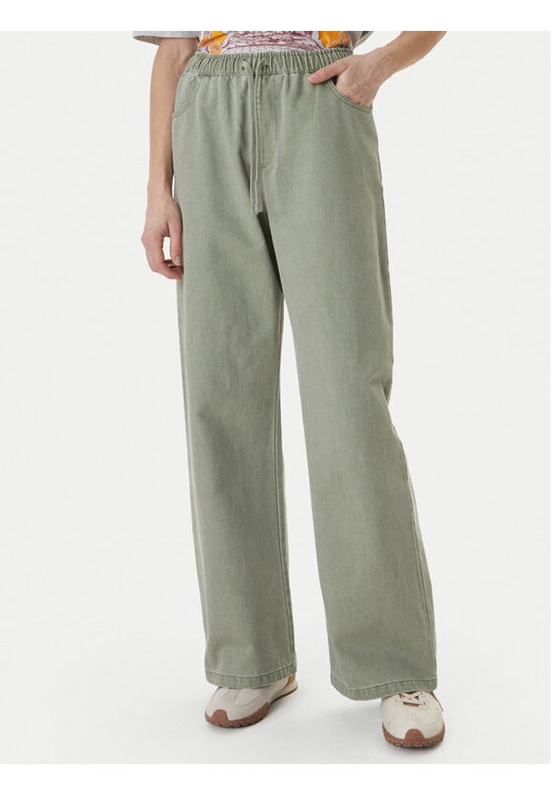 Roxy Jeansy Saltwater ERJDP03329 Zielony Loose Fit. Kolor: zielony