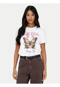only - ONLY T-Shirt Lucy 15366031 Biały Loose Fit. Kolor: biały. Materiał: bawełna #1