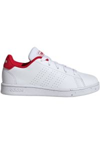 Adidas - Buty adidas Advantage Lifestyle Court Lace Jr H06179 białe. Okazja: na co dzień. Zapięcie: sznurówki. Kolor: biały. Materiał: materiał, syntetyk, guma. Szerokość cholewki: normalna. Model: Adidas Advantage #1