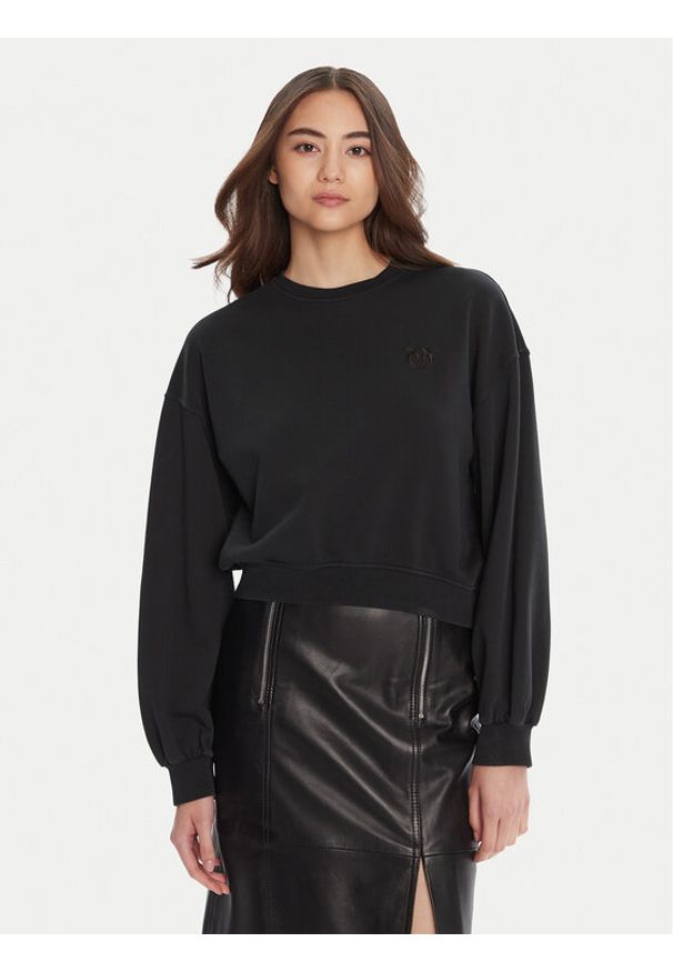 Pinko - PINKO Bluza Maliardo 105510 A2RB Czarny Regular Fit. Kolor: czarny. Materiał: bawełna