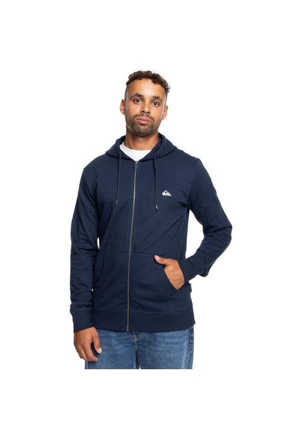 Quiksilver - Bluza na zamek dla Mężczyzn BASIC ZIP Niebieski. Kolor: niebieski. Materiał: tkanina, poliester, bawełna