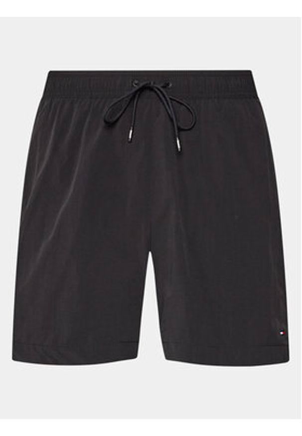 TOMMY HILFIGER - Tommy Hilfiger Szorty kąpielowe UM0UM03280 Czarny Regular Fit. Kolor: czarny. Materiał: syntetyk