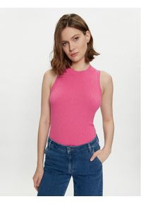 JDY Top Aya 15287501 Różowy Slim Fit. Kolor: różowy. Materiał: wiskoza