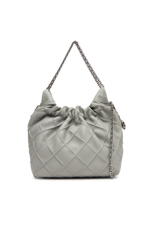 Tory Burch Torebka Mini Fleming 162451 Szary. Kolor: szary. Materiał: skórzane