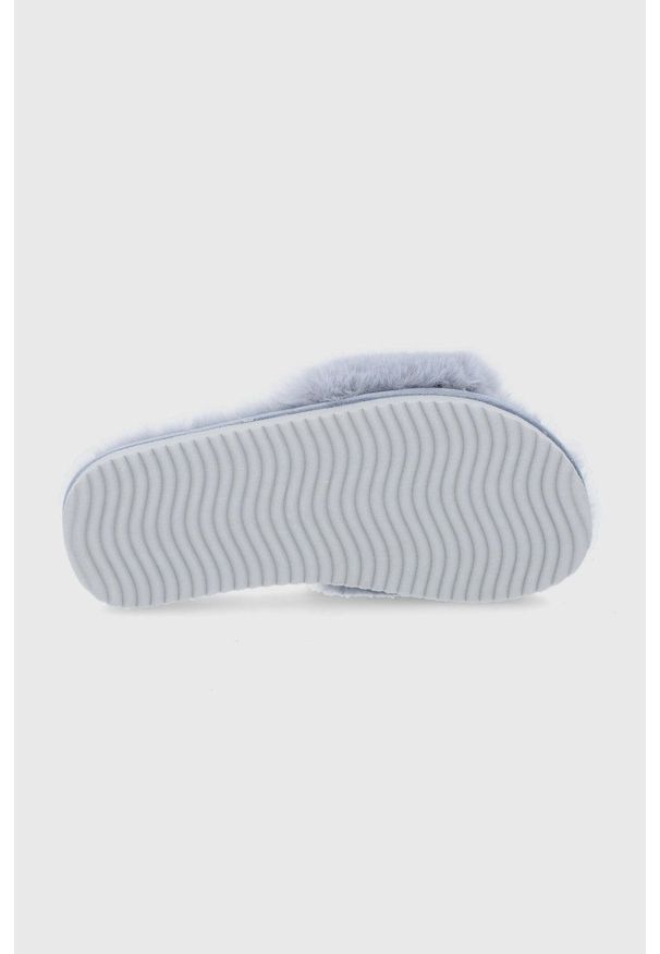 Flip*Flop Kapcie. Kolor: niebieski. Materiał: guma, materiał. Wzór: gładki