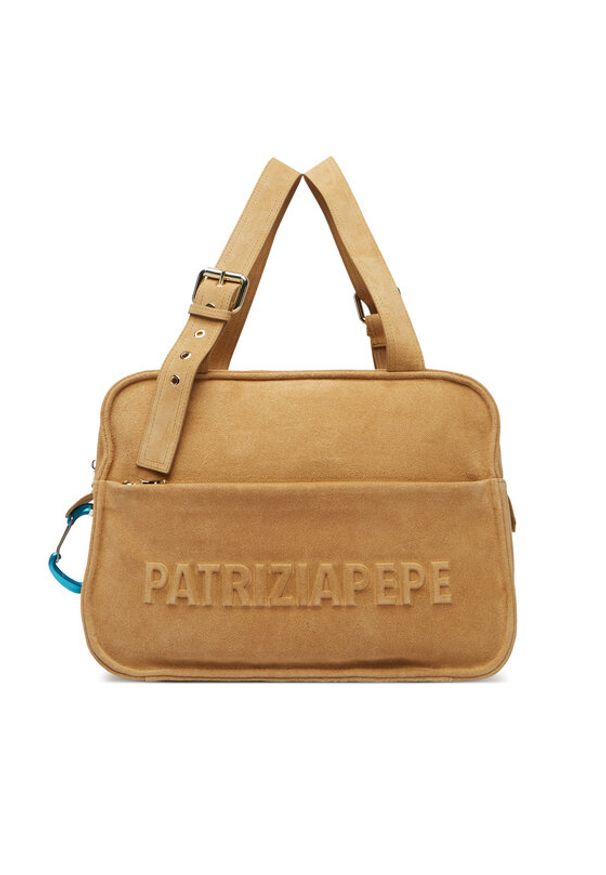 Patrizia Pepe Torebka 2B0125/L152-B880 Beżowy. Kolor: beżowy. Materiał: zamszowe, skórzane