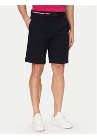 TOMMY HILFIGER - Tommy Hilfiger Szorty materiałowe Denton MW0MW42349 Granatowy Slim Fit. Kolor: niebieski. Materiał: bawełna #1