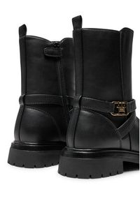 TOMMY HILFIGER - Tommy Hilfiger Botki Boot T3A5-33574-1351 S Czarny. Kolor: czarny. Materiał: skóra #4