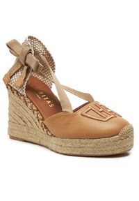 Hispanitas Espadryle HV243383 Brązowy. Kolor: brązowy. Materiał: materiał